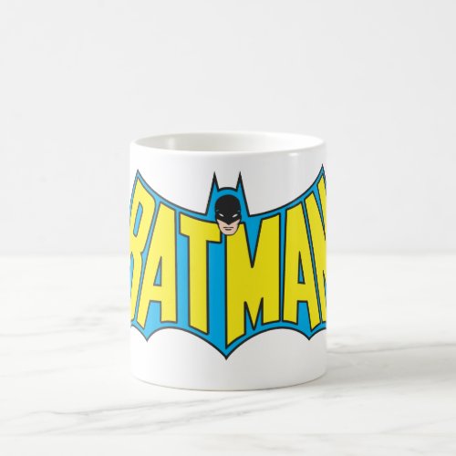 Batman  Vintage Yellow Blue Logo Coffee Mug