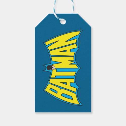 Batman  Vintage Yellow Blue Logo Gift Tags