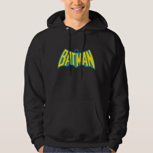 Batman Vintage Yellow Blue Logo Hoodie