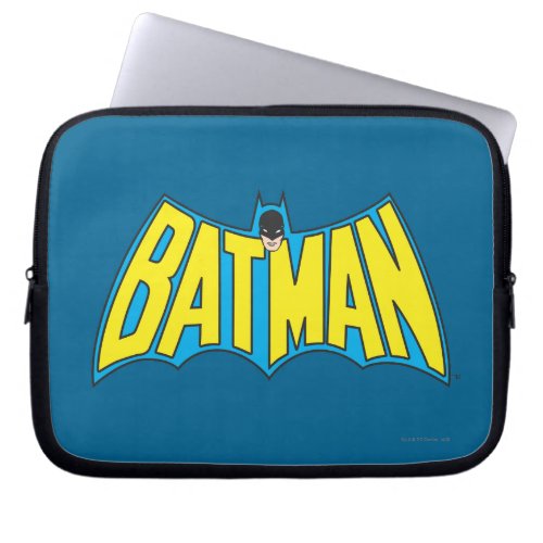 Batman  Vintage Yellow Blue Logo Laptop Sleeve