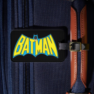 Batman | Vintage Yellow Blue Logo Luggage Tag