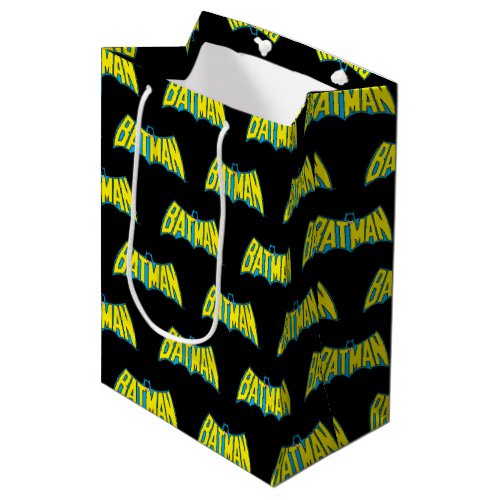 Batman  Vintage Yellow Blue Logo Medium Gift Bag