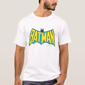 Batman | Vintage Yellow Blue Logo T-shirt by batman at Zazzle