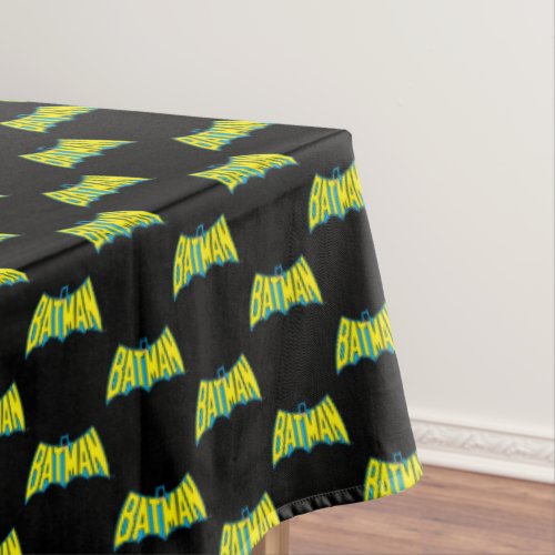 Batman  Vintage Yellow Blue Logo Tablecloth