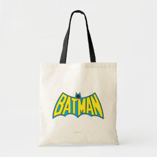 Batman Vintage Yellow Blue Logo Tote Bag