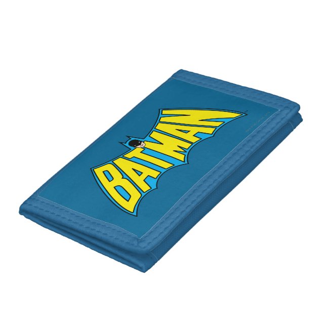 Batman | Vintage Yellow Blue Logo Tri-fold Wallet (Bottom)
