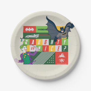 Batman vs Joker "Naughty or Nice" Paper Plates