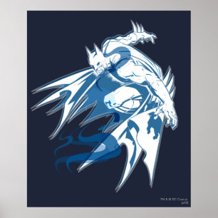 Batman Water Tonal Collage Poster