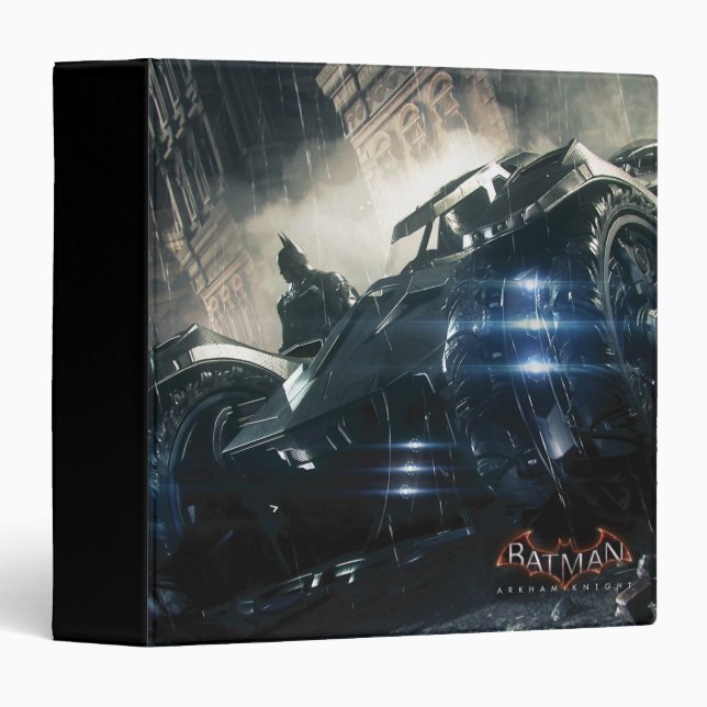Batman With Batmobile In The Rain Binder (Front/Spine)