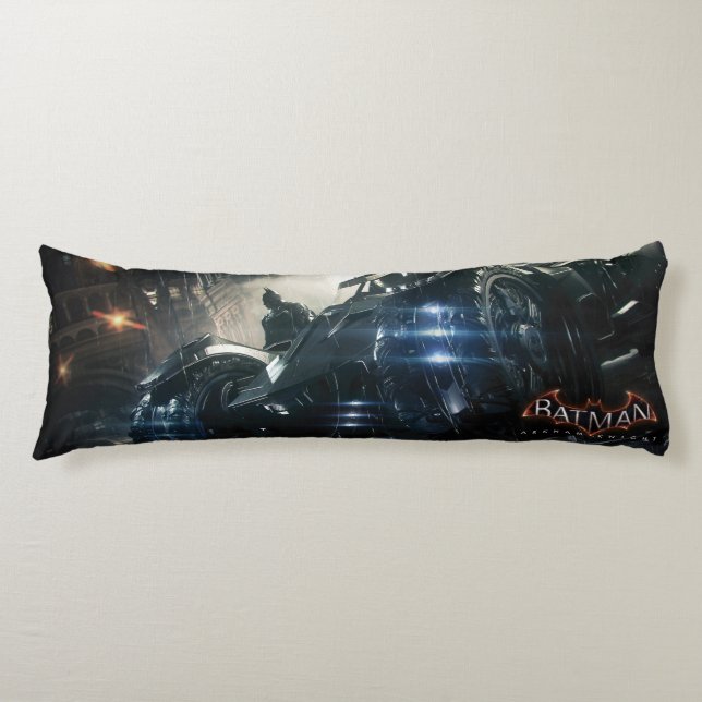 Batman With Batmobile In The Rain Body Pillow (Front)