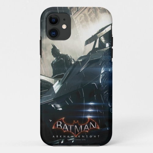 Batman With Batmobile In The Rain iPhone 11 Case