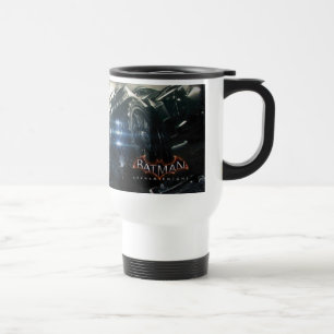 Batman With Batmobile In The Rain Travel Mug