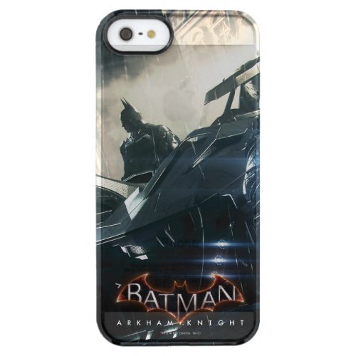 Batman With Batmobile In The Rain Clear iPhone SE55s Case