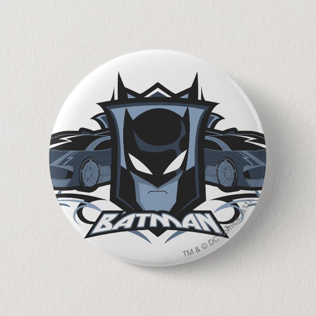 Batman with Batmobiles Button (Front)