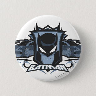 Batman with Batmobiles Button