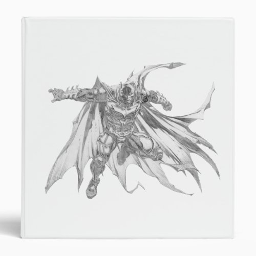 Batman with cape Drawing 3 Ring Binder
