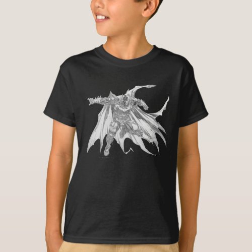 Batman with cape Drawing T_Shirt