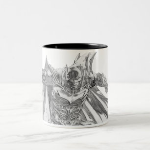 Batman with cape Drawing Two-Tone Coffee Mug