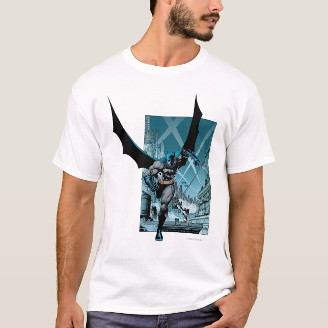 Batman with city background T-Shirt (Front)