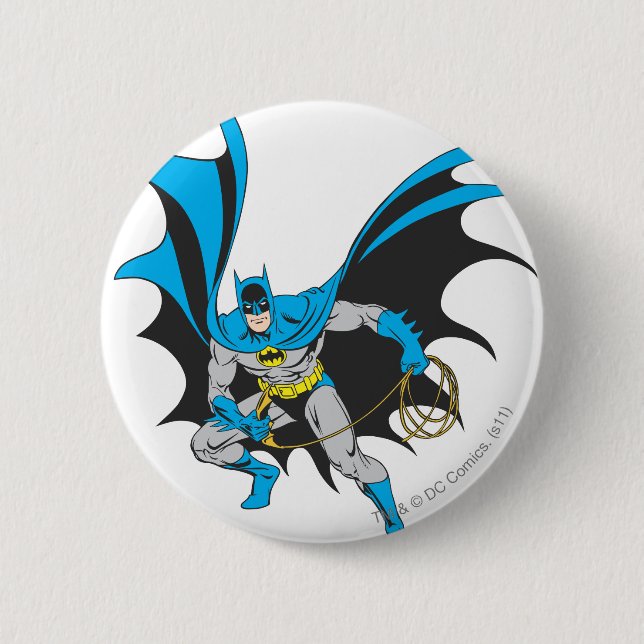 Batman with Rope Pinback Button (Front)