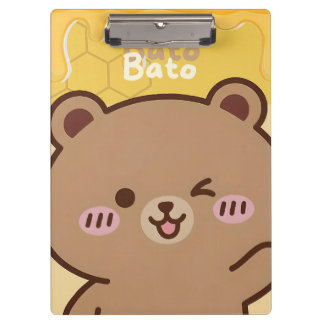 "Bato Bato" Honey Bear Spiral  Clipboard