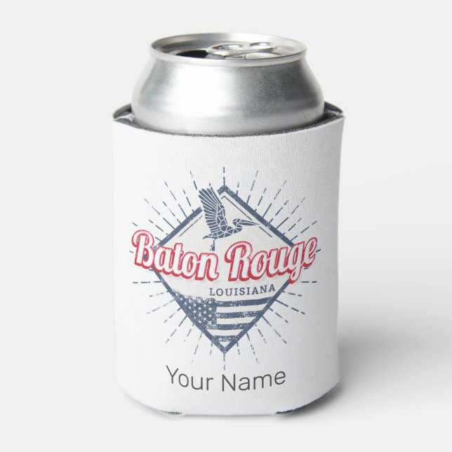 Baton Rouge City Louisiana United States USA Can Cooler (Can Front)
