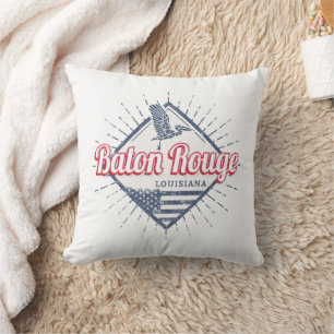 Baton Rouge City Louisiana United States USA Throw Pillow