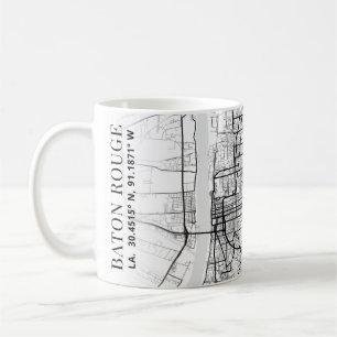 Baton Rouge City Map Coffee Mug
