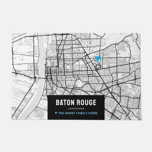 Baton Rouge City Map  Mark Your Location Doormat