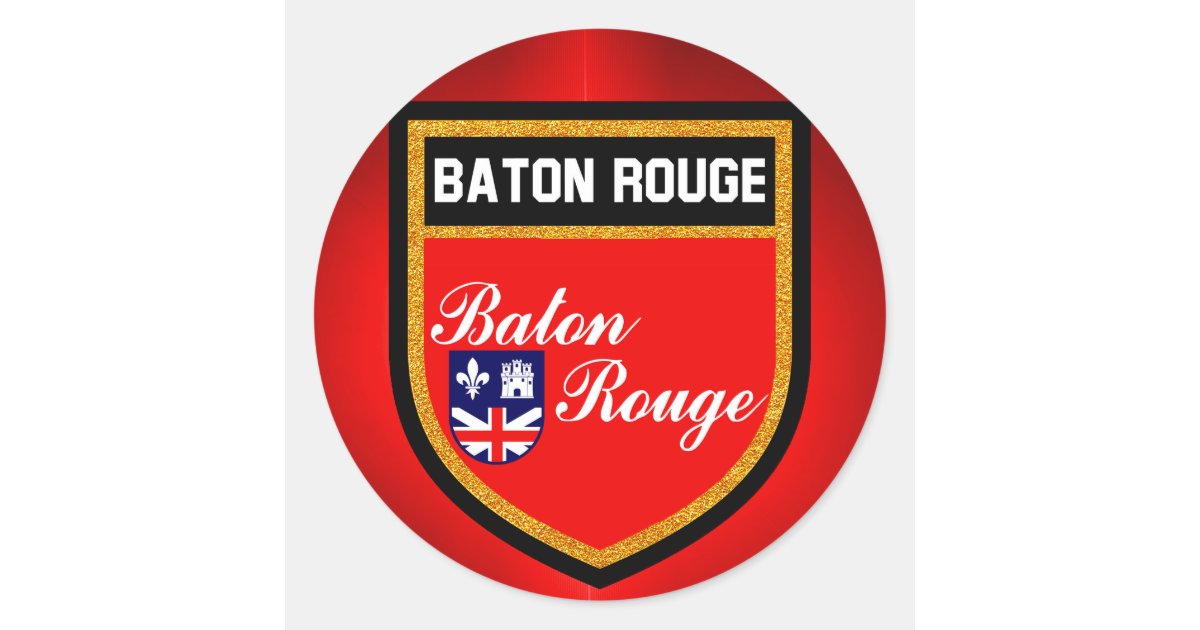 Baton Rouge Flag Classic Round Sticker | Zazzle