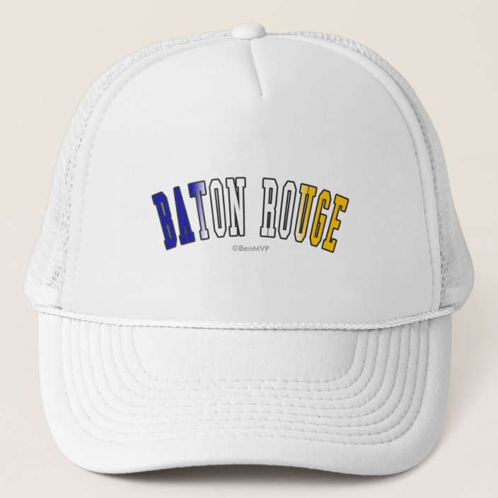 Baton Rouge in Louisiana State Flag Colors Hat
