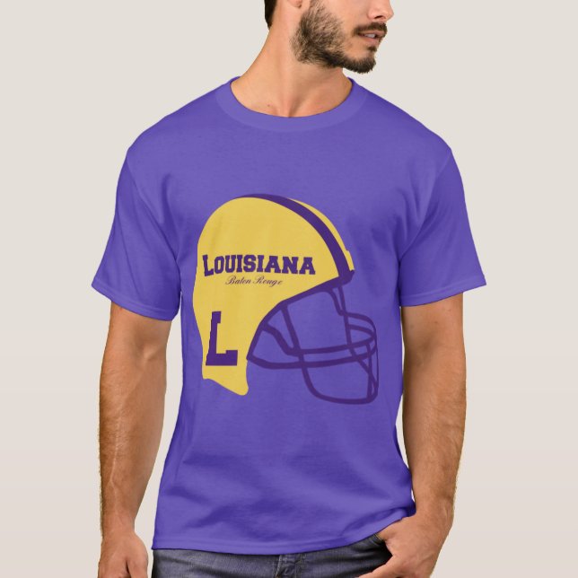 Baton Rouge LA Helmet Oversized T-Shirt (Front)