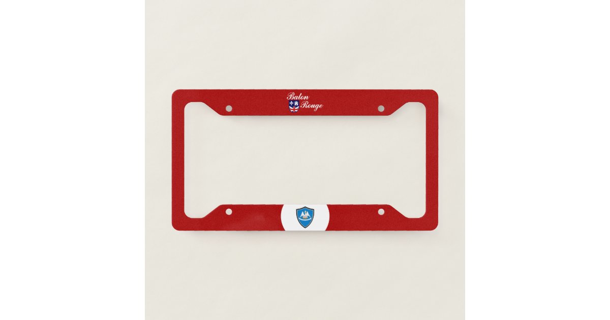 Baton Rouge (Louisiana) city flag License Plate Frame | Zazzle