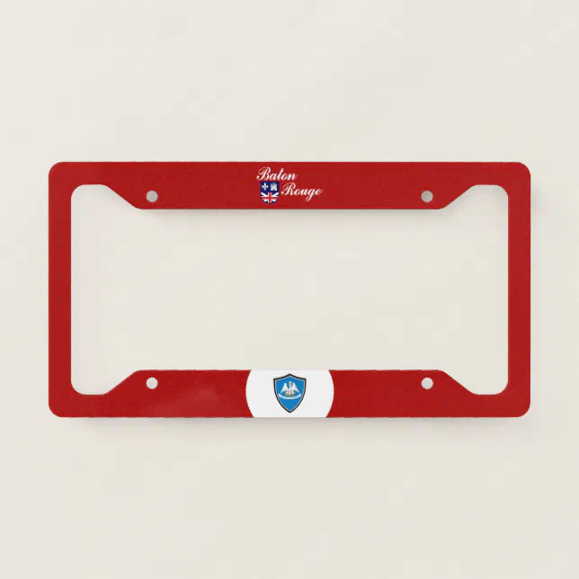 Baton Rouge (Louisiana) city flag License Plate Frame | Zazzle