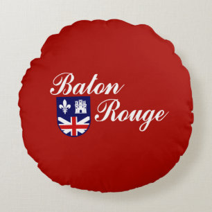 Baton Rouge (Louisiana) City flag Round Pillow