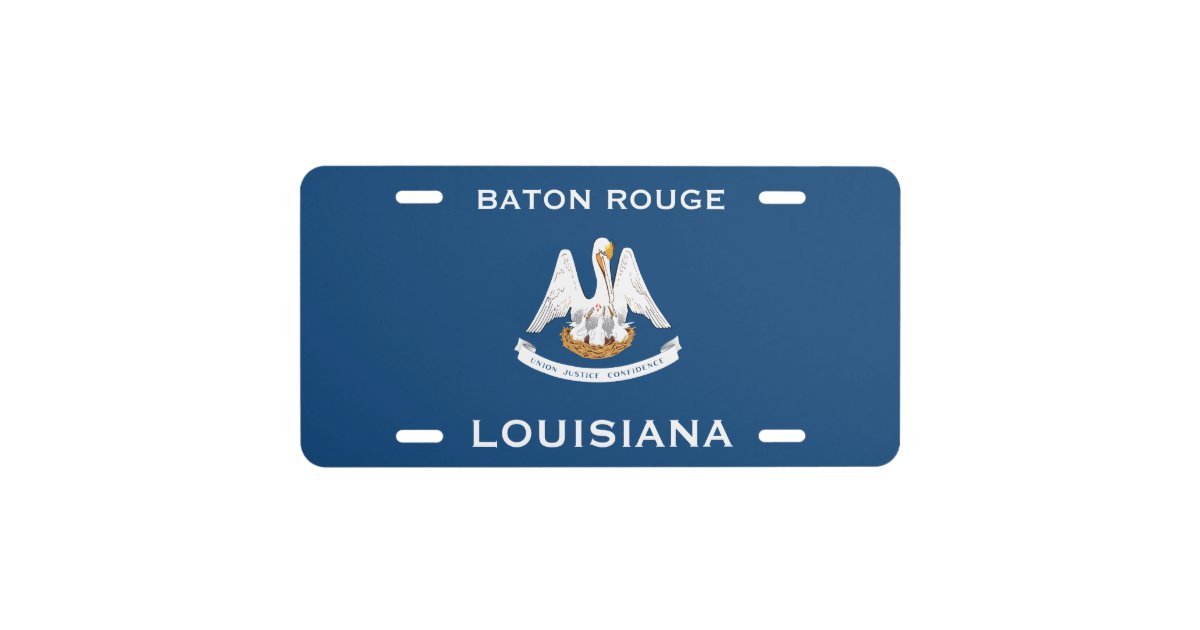 Baton Rouge Louisiana Coat Of Arms Flag License Plate | Zazzle