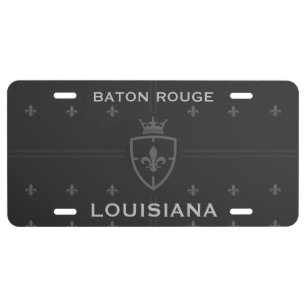 Baton Rouge Louisiana Coat Of Arms Fleur De Lis License Plate