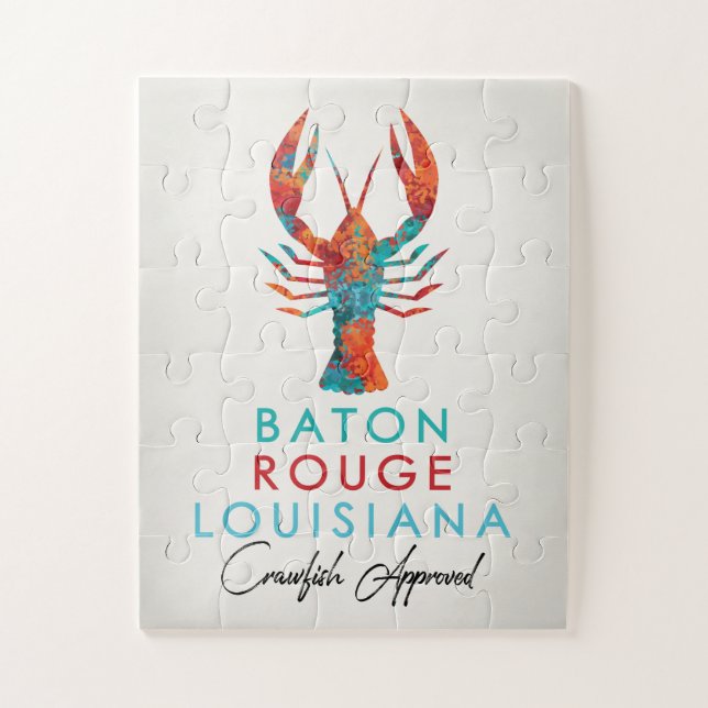 Baton Rouge Louisiana Crawfish Bright Jigsaw Puzzle (Vertical)