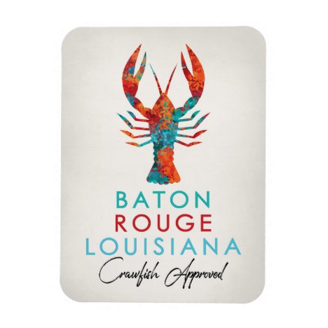 Baton Rouge Louisiana Gifts - Colorful Crawfish - Nifty Printables