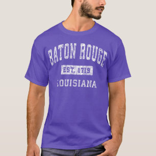 Baton Rouge Louisiana La Vintage Established Sport T-Shirt
