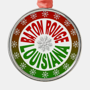 Baton Rouge Louisiana red green ornament