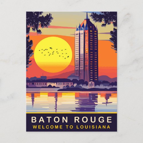 Baton Rouge Louisiana Travel Postcard