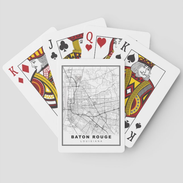 Baton Rouge Map Poker Cards (Back)