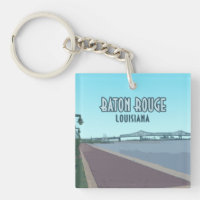 Baton Rouge Mississippi River Louisiana Keychain