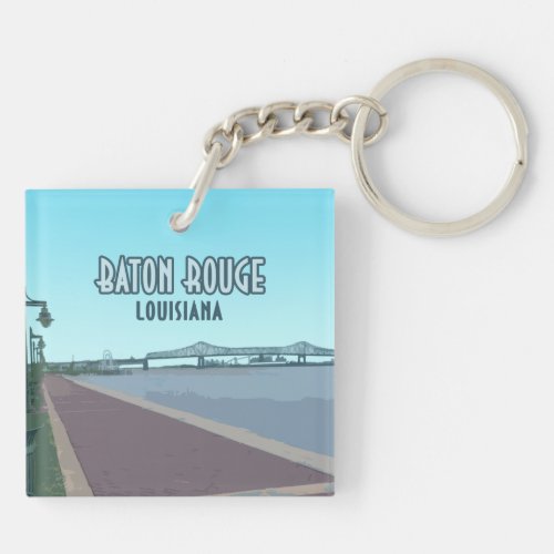 Baton Rouge Mississippi River Louisiana Keychain