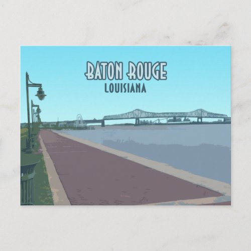 Baton Rouge Mississippi River Louisiana Postcard