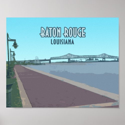 Baton Rouge Mississippi River Louisiana Poster