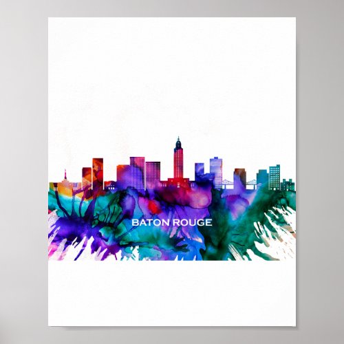 Baton Rouge Skyline Poster