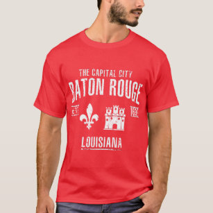 Men's Louisiana White State Design T-Shirt