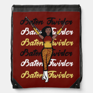 Baton Twirler Drawstring Bag Gold Blend